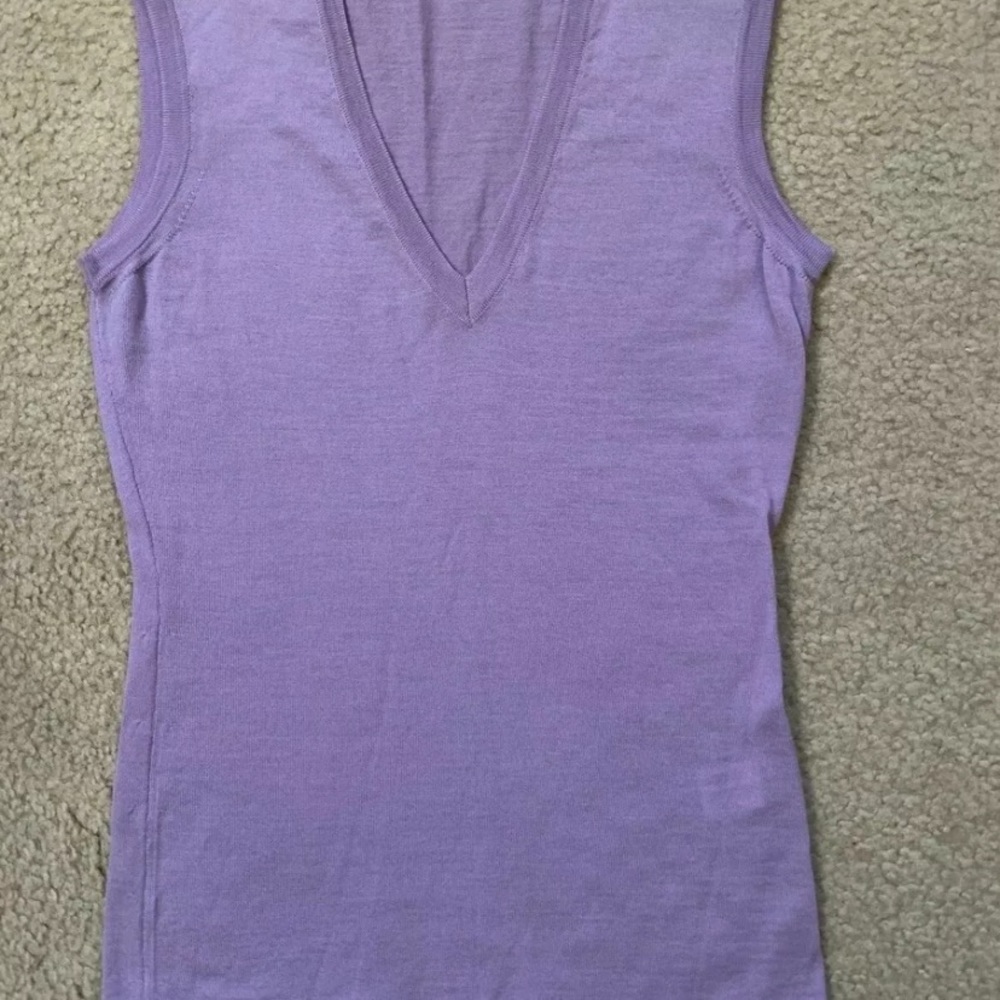 Thomas Pink V Neck Sweater Vest Top Small